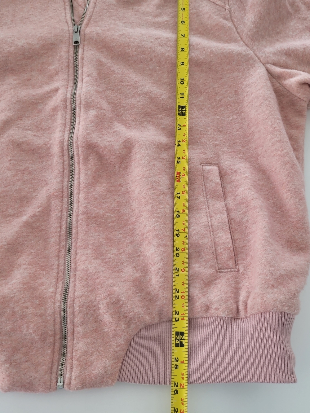 Old Navy Women’s Pink Heather Front Pockets Bomber Jacket size 2X Plus - Picture 11 of 14